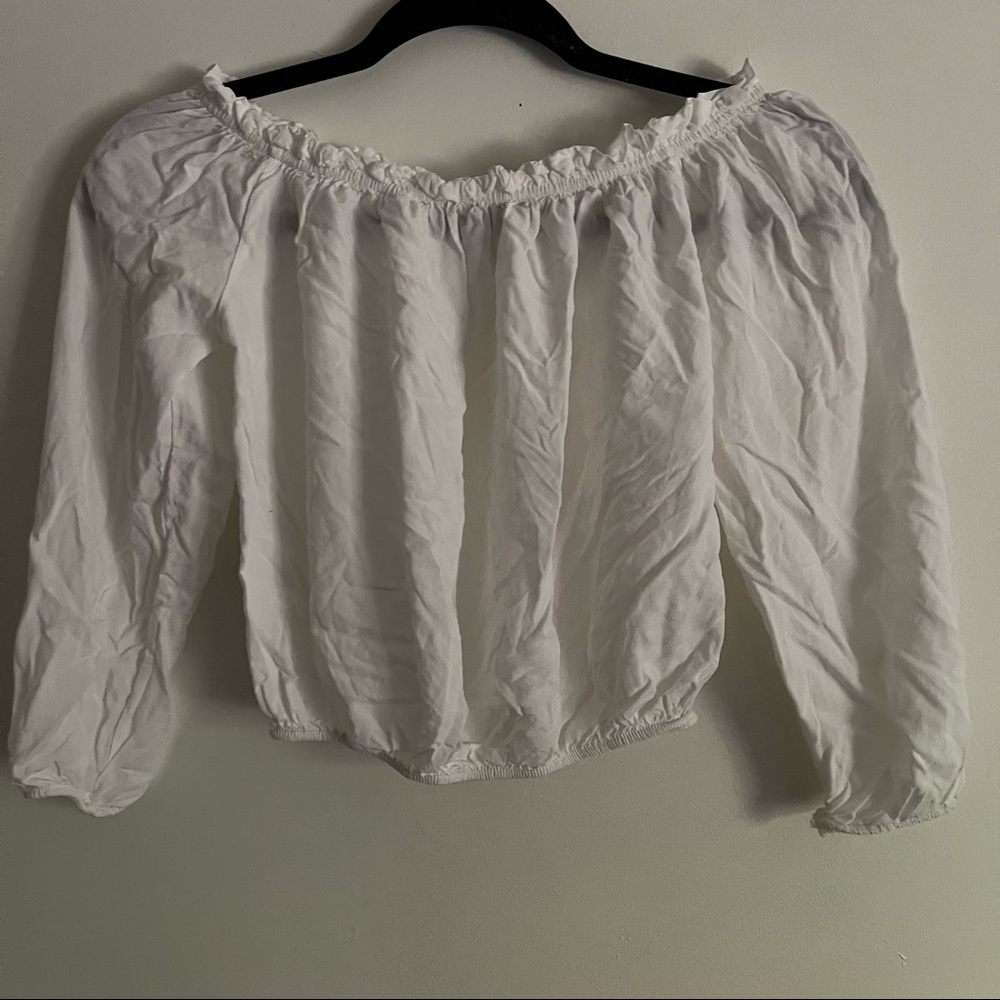 Brandy Melville White Off the Shoulder Top